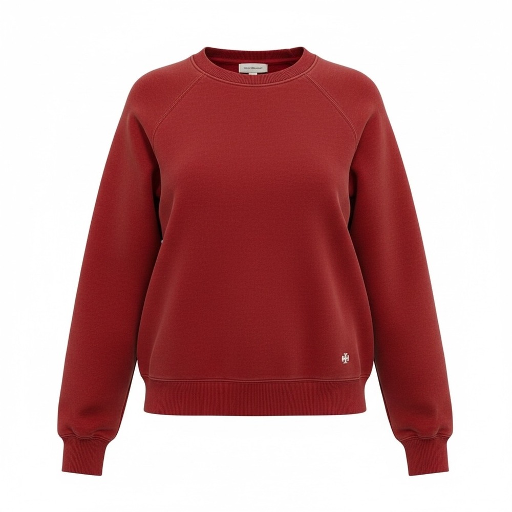 Tory Sport Red Long Sleeve Crewneck Sweatshirt Casual Essential Size XS (G7)